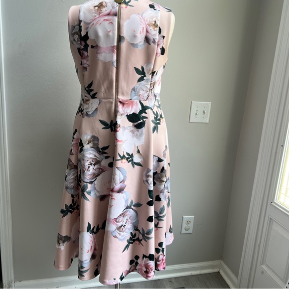 Calvin Klein Blush Floral Sleeveless Pink Dress Size 18W - Picture 5 of 5